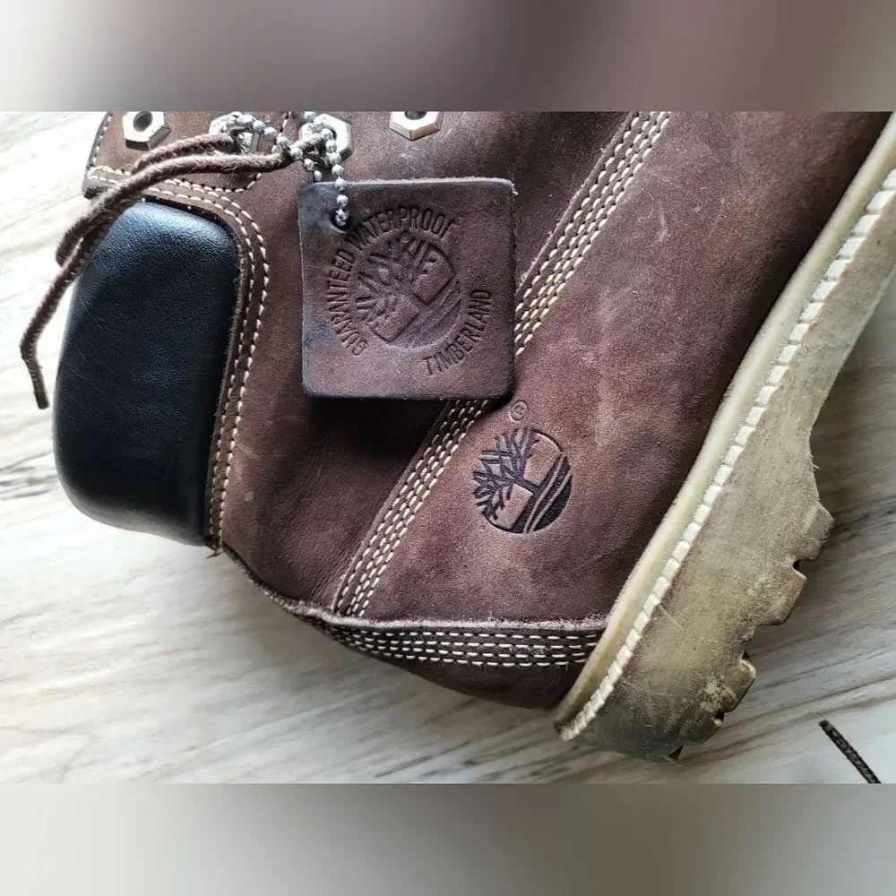 Timberland Chocolate Brown Waterproof Boots Size 8.5M Women